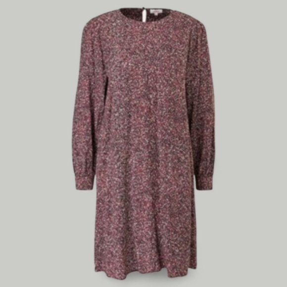 APC French Shift Dress 100% Cotton Floral Patterned Mini Pockets Long Sleeve M - Picture 2 of 14
